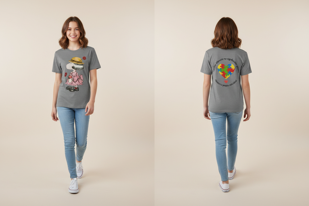 Camila Gray T-Shirt - Chica Adolescente