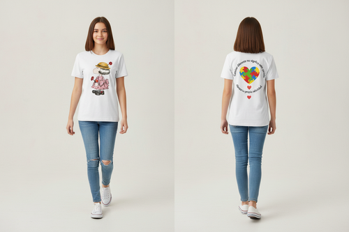 Camila White T-Shirt - Chica Adolescente