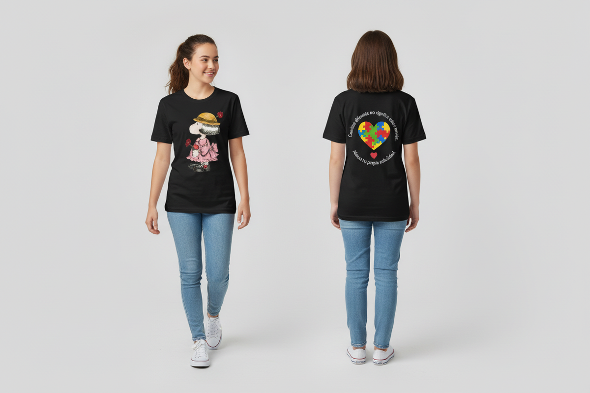Camila Black T-Shirt - Chica Adolescente